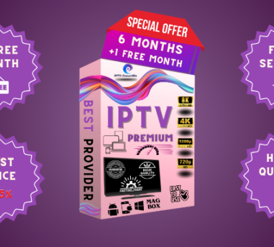 A promotional image showcasing the IPTV subscription service with a prominent display of the 6-month subscription service. This subscription offers six months of uninterrupted streaming access to a diverse range of entertainment options, including live TV channels, movies, series, and more, ensuring an immersive viewing experience for users.