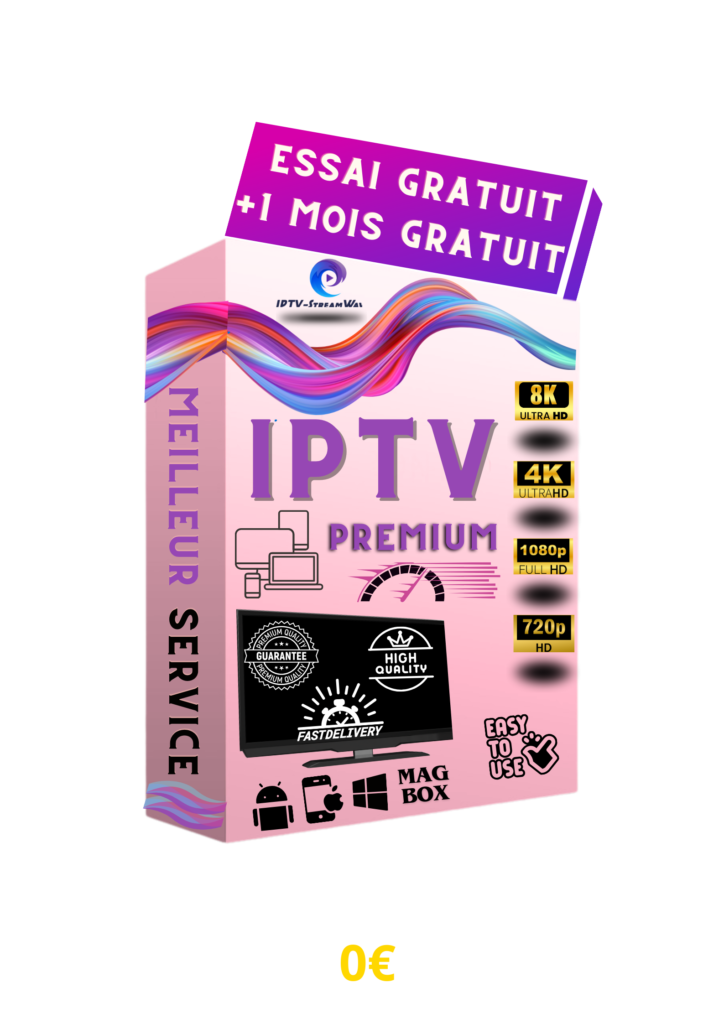 Essai IPTV gratuit : Découvrez une variété de contenus télévisuels en streaming, y compris des chaînes, des films, des séries et des événements sportifs, pour une expérience de divertissement sans engagement.