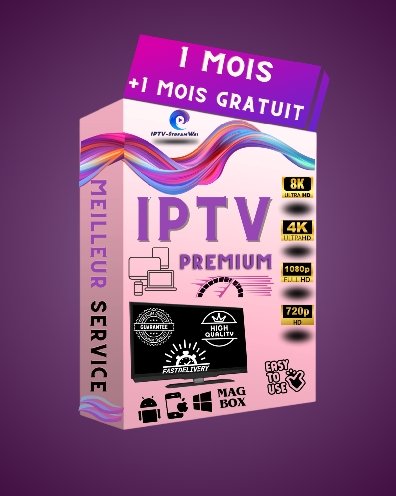 Abonnement IPTV 1 mois : Accédez à un univers de divertissement illimité avec des chaînes de télévision, des films, des séries et des événements sportifs en streaming de haute qualité. Profitez d'une expérience de visionnage exceptionnelle sur tous vos appareils connectés à Internet.